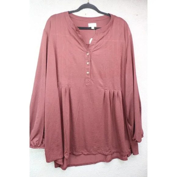Wonderly Long Bell Sleeve Blouse-Size 4X-New with Tags - Picture 1 of 7